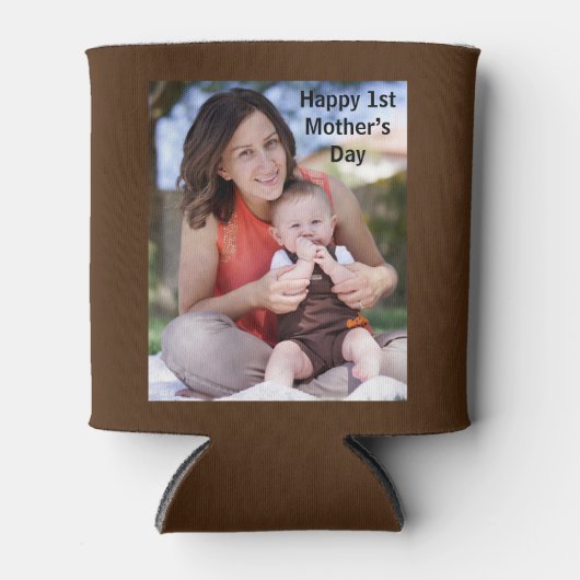 Happy First Mother Day Custom Foto Cooler Dosenkühler (Vorderseite)