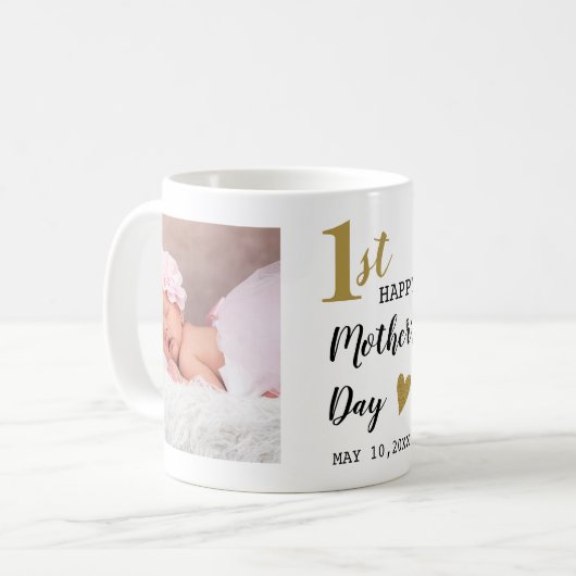 Happy First Mother's Day 2 Foto Kaffeetasse (Vorderseite Links)