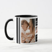 Happy First Mother's Day 5 Foto Collage Black Tasse (Links)