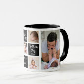 Happy First Mother's Day 5 Foto Collage Black Tasse (VorderseiteRechts)