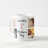 Happy First Mother's Day 8 Foto Collage Kaffeetasse (Vorderseite Links)
