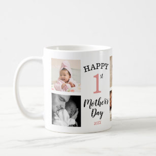 Happy First Mother's Day 8 Foto Collage Kaffeetasse