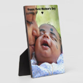 Happy First Mother's Day Custom Mama & Baby Foto Fotoplatte (Seite)