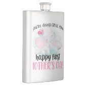 Happy First Mother's Day Elephant Flachmann (Rechts)