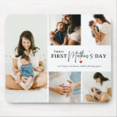Happy First Mother's Day' Foto Collage Keepake Mousepad (Vorne)