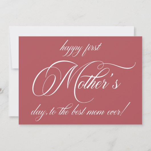 Happy First Mother's Day Foto Typografy Card (Vorderseite)