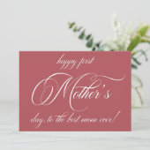 Happy First Mother's Day Foto Typografy Card (Stehend Vorderseite)