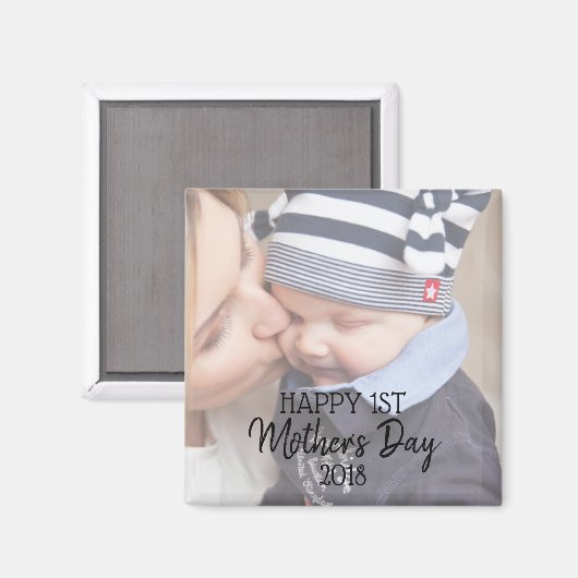 Happy First Mother's Day Magnet (Vorderseite/Rückseite)