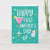 Happy First Mother's Day Niedlich Modern Karte (Vorderseite)
