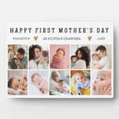Happy First Mother's Day Oma 10 Foto Collage Fotoplatte (Vorderseite)