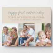 Happy First Mothers Day Oma - 3 Foto Creme Fotoplatte (Vorderseite)