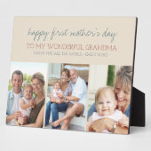Happy First Mothers Day Oma - 3 Foto Creme Fotoplatte (Seite)