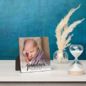 Happy First Mother's Day Oma Chic Script Foto Fotoplatte (InSitu)