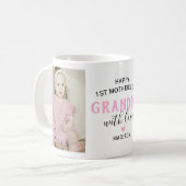 Happy First Mother's Day Oma Foto Kaffeetasse (Vorderseite Links)
