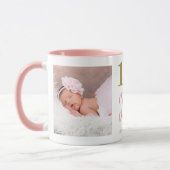 Happy First Mother's Day Pink And Gold 2 Photo  Tasse (Links)