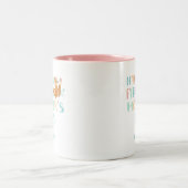 Happy First Mthers Day Boho Chic Custom Zweifarbige Tasse (Mittel)