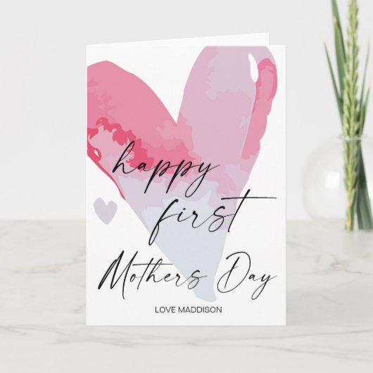Happy First Mthers Day Gift für Mama Floral Karte (Vorderseite)