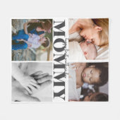 Happy First Mütter Tag niedliche Foto Collage Fleecedecke (Vorderseite (Horizontal))