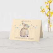 Happy First Oaster Grandson Baby Rabbit Custom Karte (Gelbe Blume)