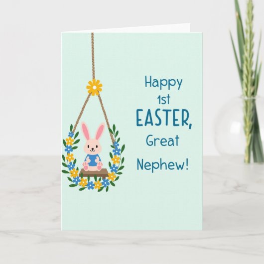 Happy First Spring Great Nephew Card Karte (Vorderseite)