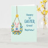 Happy First Spring Great Nephew Card Karte (Gelbe Blume)
