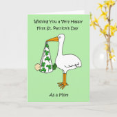 Happy First St. Patrick's Day as a Mom Karte (Gelbe Blume)