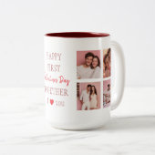 Happy First Valentine's Day Custom Coffee Mug  Zweifarbige Tasse (VorderseiteRechts)
