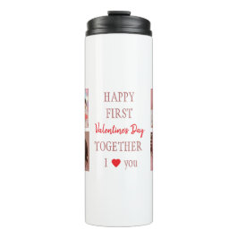 Happy First Valentine's Day Custom Thermal Tumbler Thermosbecher