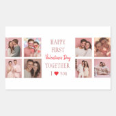 Happy First Valentine's Day Together Aufkleber Fot (Vorderseite)