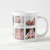 Happy First Vater's Day 8 Family Foto Collage Jumbo-Tasse (Rechts)