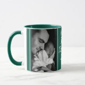 Happy First Vatertag 2 Foto Grün Tasse (Links)