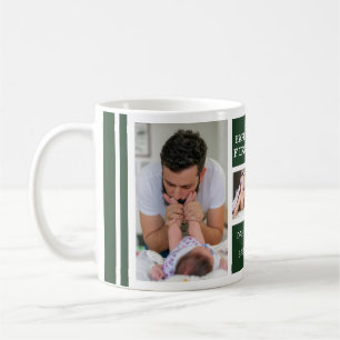 Happy First Vatertag 5 Foto Collage Green Kaffeetasse