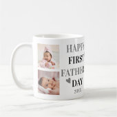 Happy First Vatertag 5 Foto Collage Silver Kaffeetasse (Links)