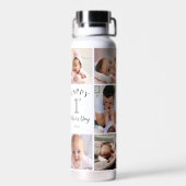 Happy First Vatertag 5 Foto Collage Trinkflasche (Rückseite)