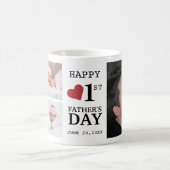 Happy First Vatertag 5 FotoCollage Kaffeetasse (Mittel)