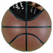 Happy First Vatertag Black Gold Custom Foto   Basketball (Rechts)