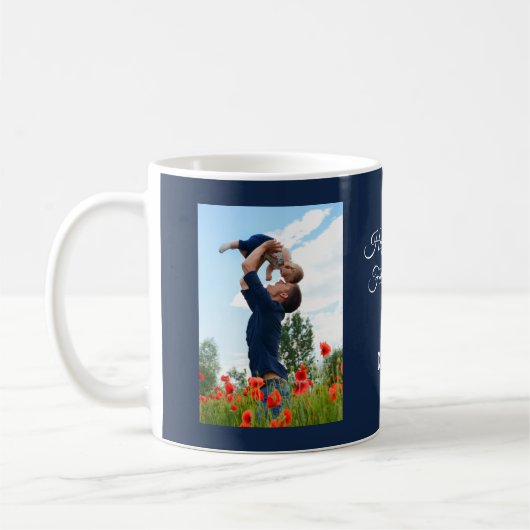Happy First Vatertag Custom Foto Kaffeetasse (Links)