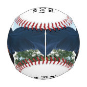 Happy First Vatertag Custom Foto & Text Baseball (Rückseite)