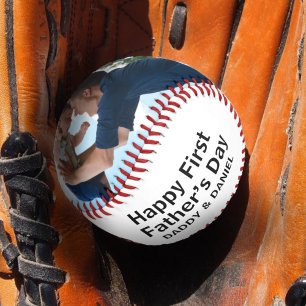 Happy First Vatertag Custom Foto & Text Baseball