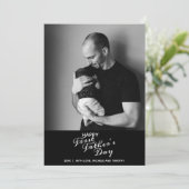 Happy First Vatertag Elegantes Typografisches Foto (Stehend Vorderseite)