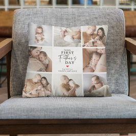 Happy First Vatertag' Foto Collage Keepake Kissen
