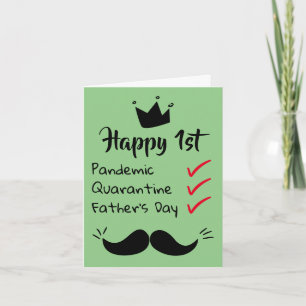 Happy first Vatertag pandemic Quarantäne grün Karte
