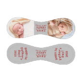 Happy First Vatertag Personalisiert 2 Foto Grau Baseball (Paneele)