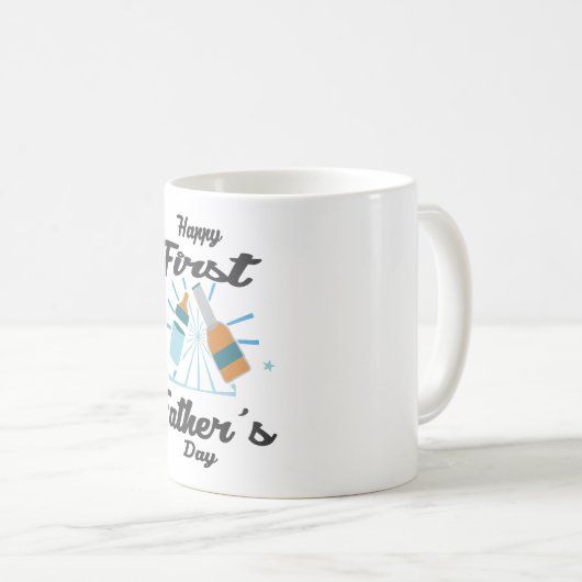 Happy First Vatertag Tasse (VorderseiteRechts)