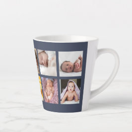Happy First Vatertag Vater 8 Foto Collage Blue Milchtasse