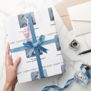 Happy First Vatertag - von Mama und Baby   Geschenkpapier