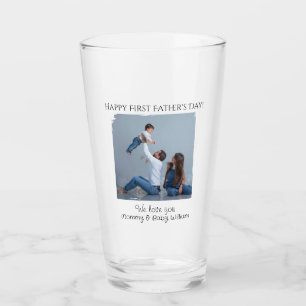 Happy First Vatertag - von Mama und Baby   Glas