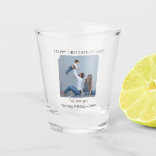 Happy First Vatertag - von Mama und Baby Schnapsglas