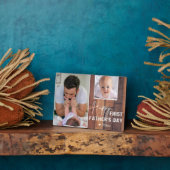 Happy First Vatertag Wood 2 Foto Collage Fotoplatte (Seite)