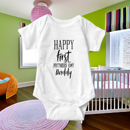 Happy First Vatertag Wort Kunst Baby Bodysuit Baby Strampler
